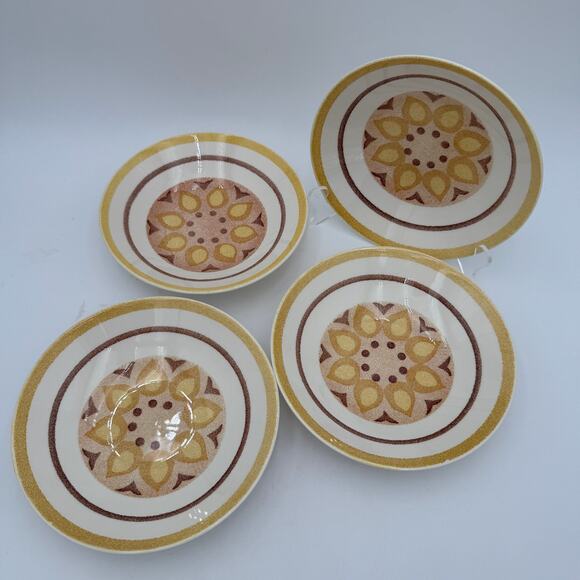 Vintage "Yellow Star" Cereal/Soup Bowls by Taylor Smith Taylor (TST) Set of 4 - Picture 2 of 9